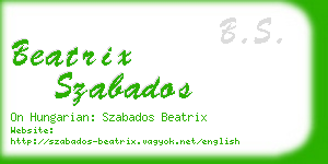 beatrix szabados business card